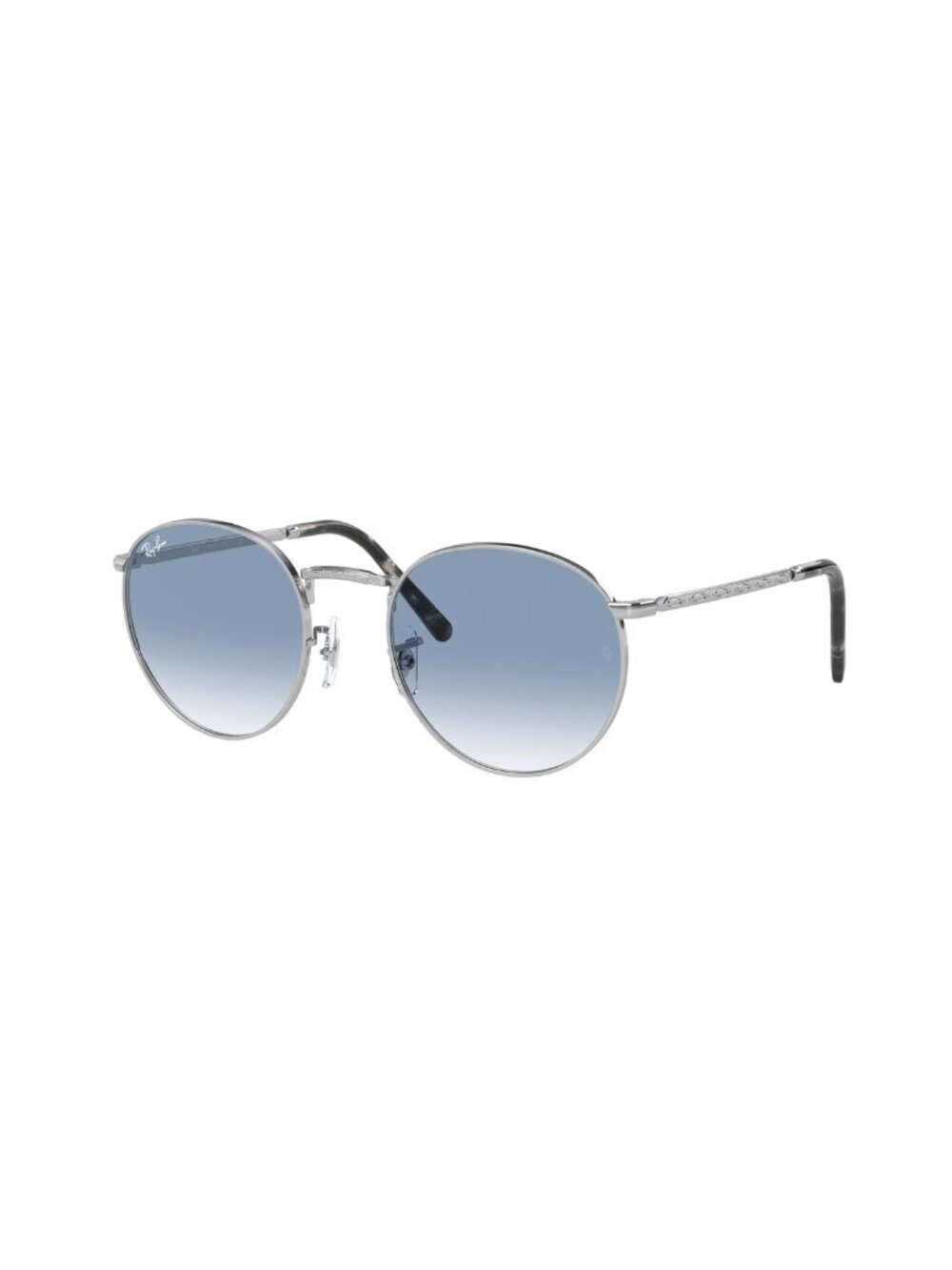 New Ray-Ban Unisex Sunglasses Silver Blue Lens Metal Frame Ray Ban RB3637 ROUND